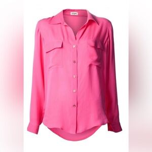 L'AGENCE Vibrant Pink Button-Down Shirt